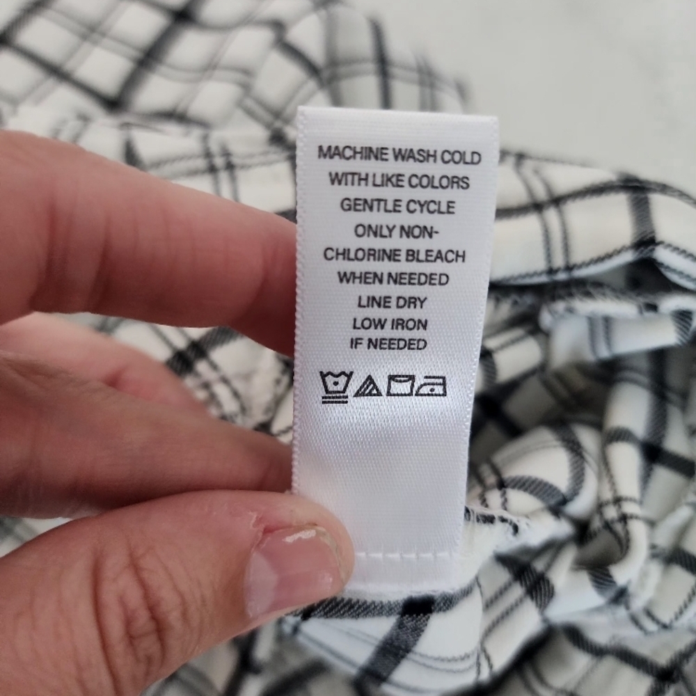 Counterparts White and Black Plaid Pants Petite Large - Picture 8 of 15
